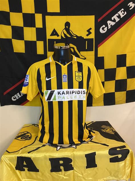 Aris Thessaloniki Home Football Shirt Sponsored By