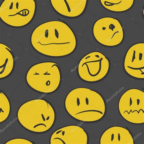 Conjunto De Emoticones Dibujados A Mano Vector Eps8 Vector De Stock De