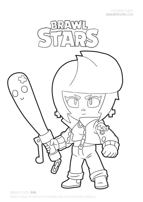 Dibujos Para Colorear Brawl Stars Bibi Dibujos Para Colorear Y Pintar