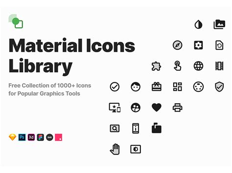 Material Icons Library: 1000+ free vector icons - Freebiesbug