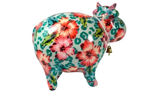 Pomme Pidou Spardose Money Bank Bella Kuh Gr N Blumen Elfengarten