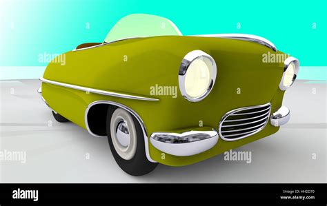 Toy Yellow Car 3d Render Stock Photo Alamy