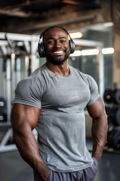 Premium Photo Afro American Man In The Gym Generative AI