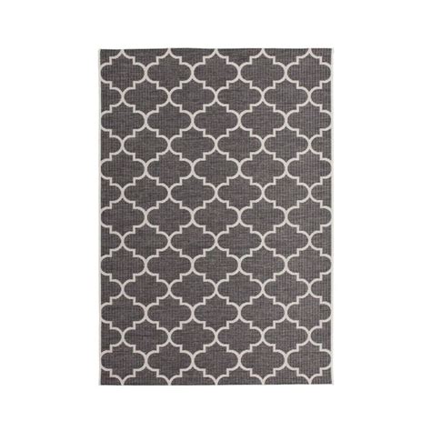 Tapis moderne gris extérieur et intérieur effet sisal Bobo ALLOTAPIS