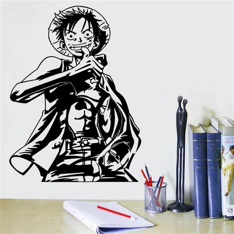 Pegatinas de vinilo de One Piece Luffy película japonesa de Anime