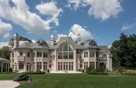 New Jersey Magnificent French Inspired Limestone Manor Listed For