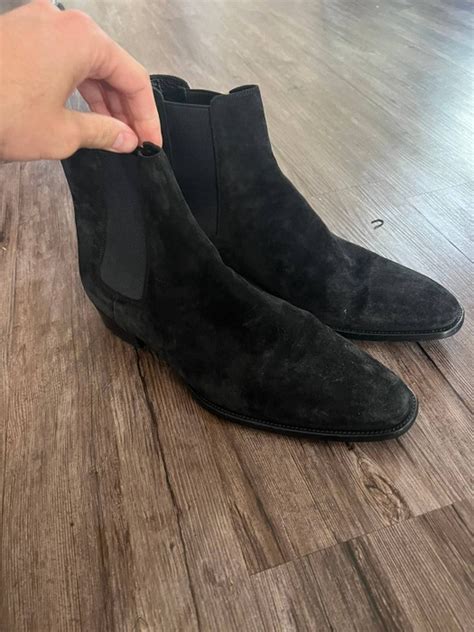 Saint Laurent Paris Suede Chelsea Boot Grailed