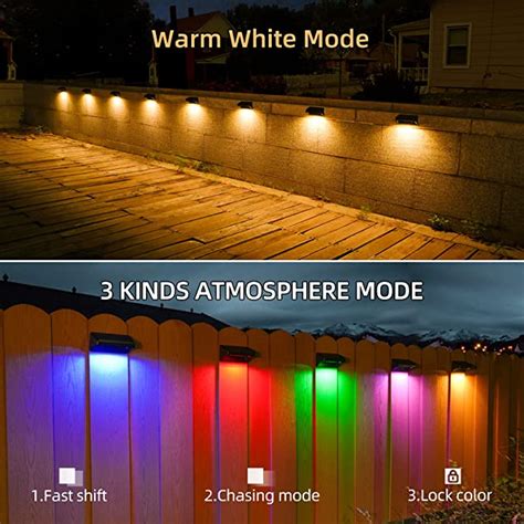 Aulanto Solar Fence Lightsbig Size 8pack Solar Wall Light Outdoor With