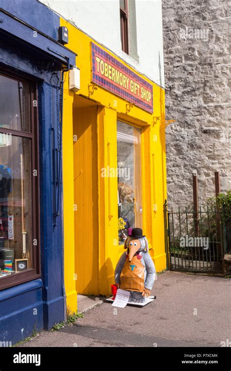 A Model Of The Bbc Womble Tobermory Outside A T Shop In Tobermory