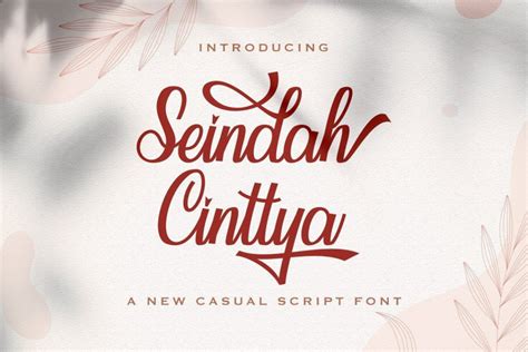 Seindah Cinttya Casual Script Font All Free Fonts