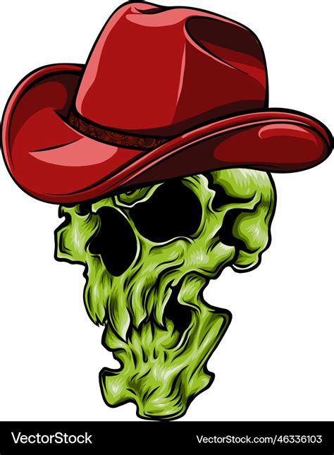 Cowboy skull Royalty Free Vector Image - VectorStock