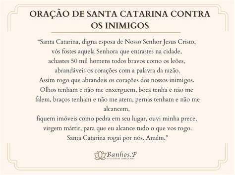 Ora Es De Santa Catarina Contra Inimigos Para Imprimir