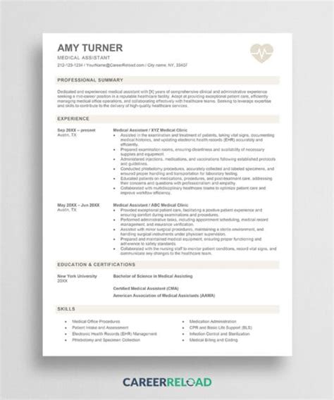 Registered Nurse Resume Template Aisha Career Reload