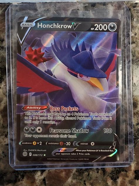 Honchkrow V Ultra Rare Brilliant Stars Pok Mon Card Nm Mint Ebay