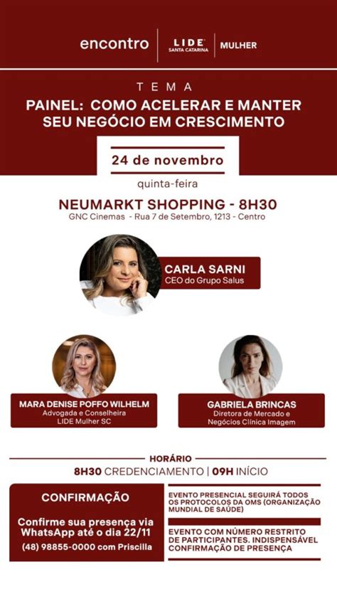 Hoje Neumarkt Shopping Recebe Evento Lide Mulher