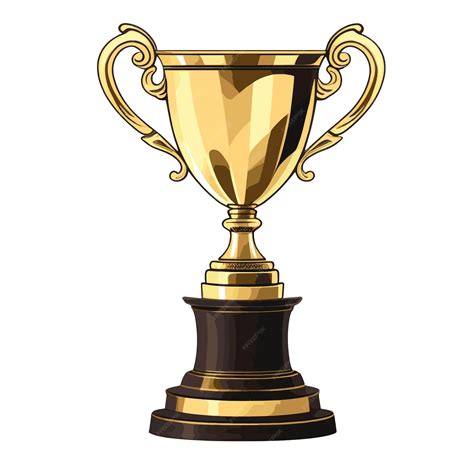 premium vector art illustration cartoon trophy