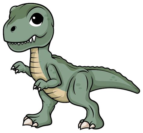 Premium Vector Cute Tyrannosaurus Rex Dinosaur Cartoon Illustration