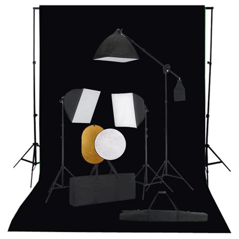 Kit estúdio fotográfico softbox iluminação fundo refletor Loja