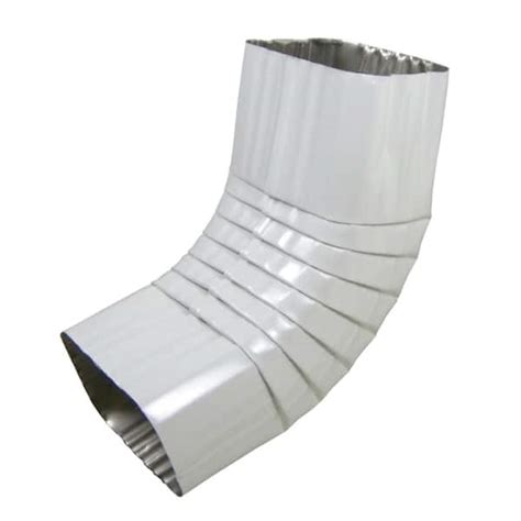 Amerimax Home Products In X In White Aluminum Downspout A Elbow