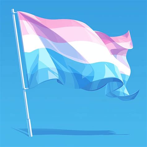 Bandera Del Desfile Del Orgullo Transgénero Vector Premium