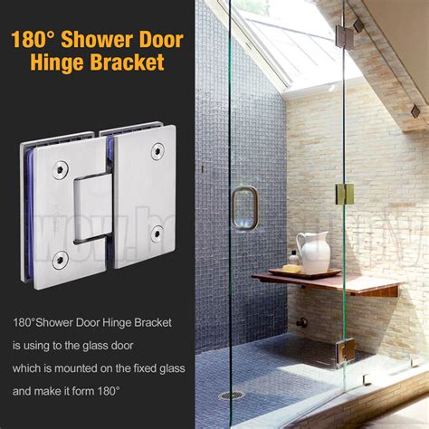 180° 304 Stainless Steel Shower Screens Glass Hinge Frameless Door