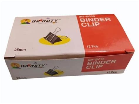 Black 25mm Binder Clip For Office Packaging Size 12 Pieces At Rs 28