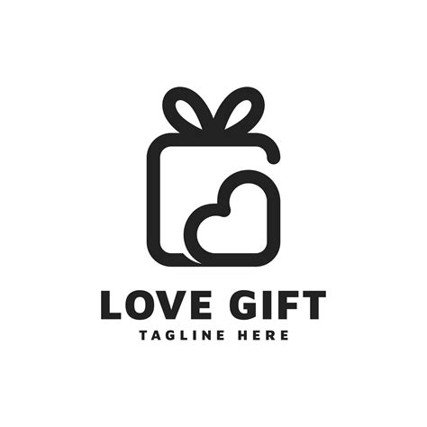 Love T Logo Vector Template Box Combined With Heart Icon Concept