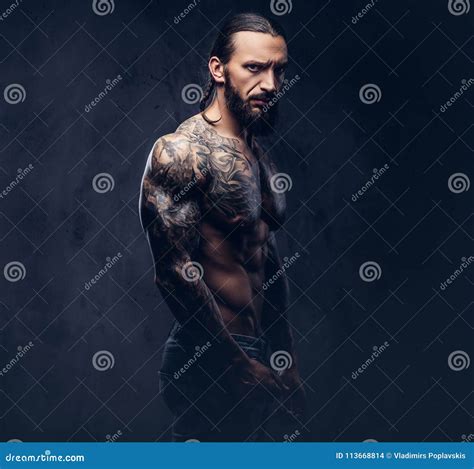 Muscular Naked Dancer Posing Royalty Free Stock Photography