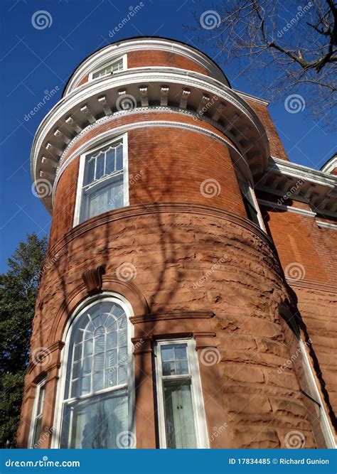Tall Georgetown Brownstone stock image. Image of home - 17834485