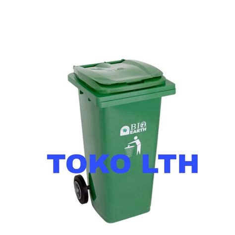 Jual TEMPAT SAMPAH RODA SEGI BIO 120 LITER 2312 GREEN LEAF KOTAK SAMPAH