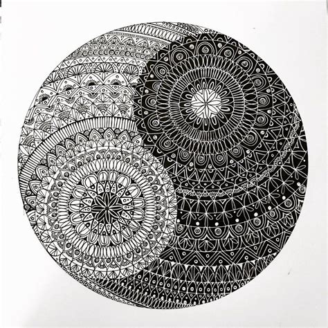 Ying Yang Mandala Art Lesson Mandala Art Mandala Design Art