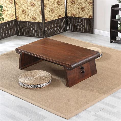 Wooden Asian Japanese Chinese Low Tea Table Rectangle Living Room