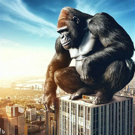 Gigantischer Gorilla erschüttert Frankfurt