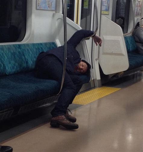 Drunk Japanese Businessmen Caught Legless On Metro Daily Mail Online