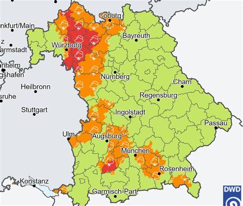 Unwetter Alarm in München DWD gibt Warnung aus