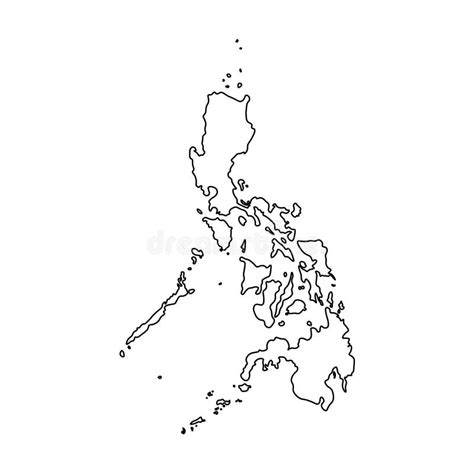 Philippine Map Black And White With Label