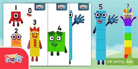 Numberblocks Cut Outs 0 10 Teacher Made