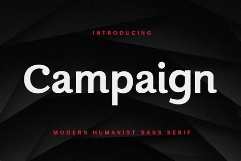 Campaign Modern Humanist Sans Serif Design Cuts