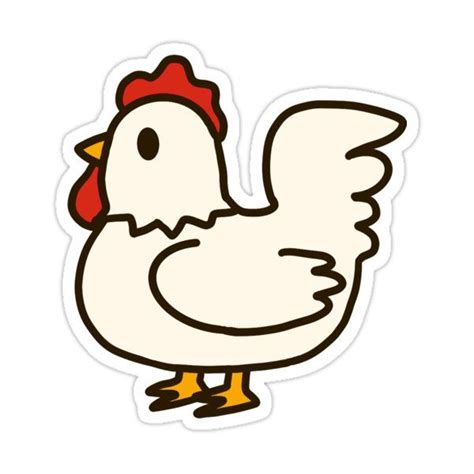 Cartoon White Chicken Sticker For Sale By Addison Moore Cartoon