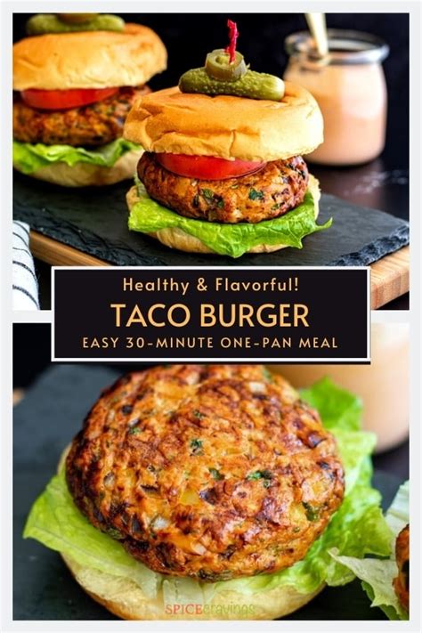 Taco Burger Recipe Air Fryer Stove Outdoor Grill Spice Cravings