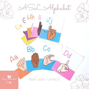 ASL Alphabet Flash Cards & Posters by tinyroamers | TpT