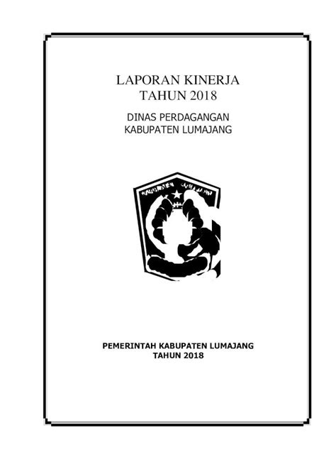 PDF LAPORAN KINERJA TAHUN 2018 Sakip Lumajangkab Go Id Laporan