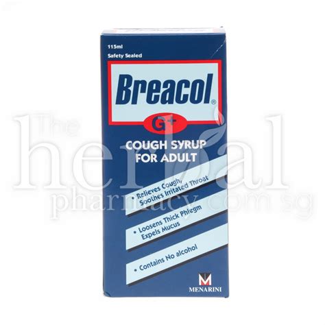 Breacol G Cough Syrup For Adult 115ml Theherbalpharmacy