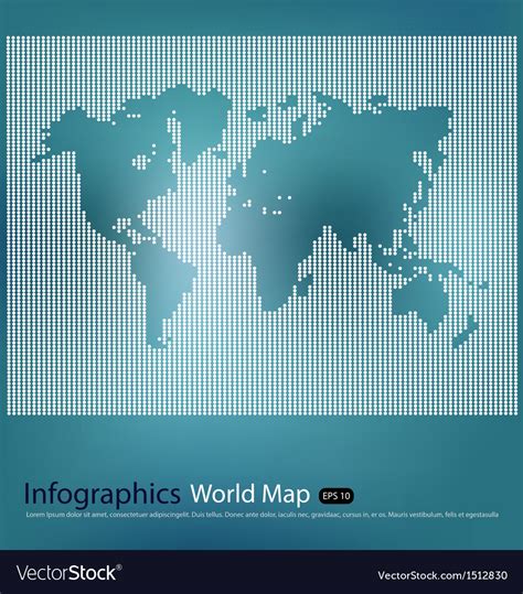 Dotted world map Royalty Free Vector Image - VectorStock