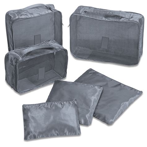 Organizador De Mala Viagem Kit Pe As Cinza Cbrn