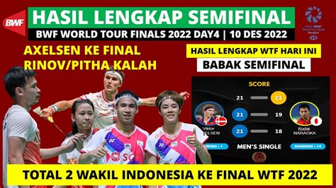 Hasil Lengkap Semifinal Bwf World Tour Finals 2022 Rinov Pitha Hampir