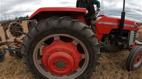 1968 Massey Ferguson 165 Multi Power 35 Litre 4 Cyl Diesel Tractor 58 Hp With Lemken Plough