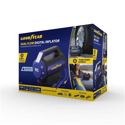 Goodyear Portable 12 Volt Dual Flow Digital Tire Inflator Air Pump Gy6dhl California Car Cover Co