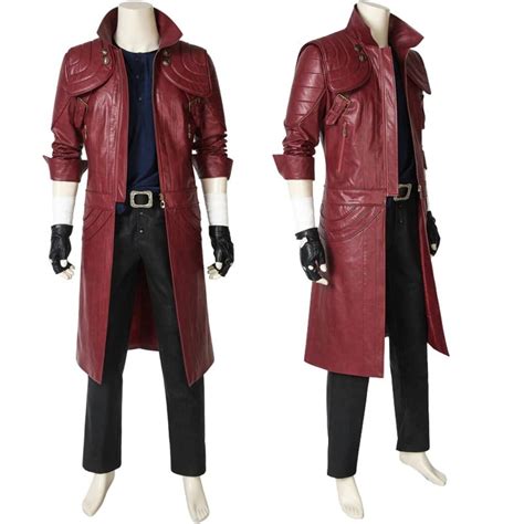 Dante Long Maroon Genuine Leather Coat Dmc Dante Coat Devil Etsy