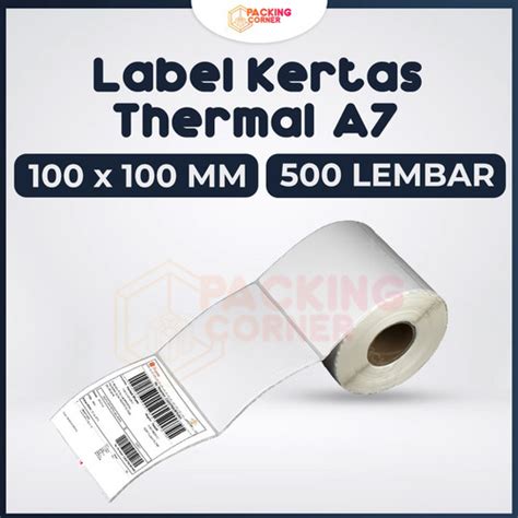 Jual Kertas Stiker Label RESI Thermal Termal Print 100x100 Mm Roll Isi